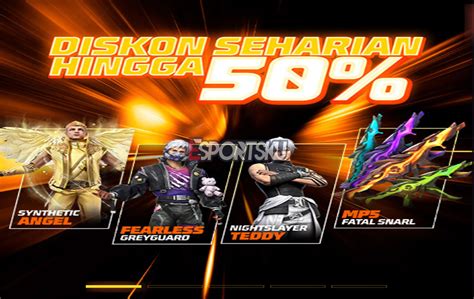 Galeri foto berita ff Diskon gems 50% — wild card selain kupon diskon diskon harian dan diskon WoW bulanan setelah klaim all operator telkomsel santai di pantau di panel aktivitas harian