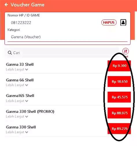 voucher garena shell banyak peminat kadang gagal harga terbaik pilihan terbaik image 1